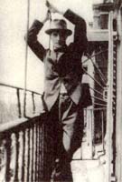 Duchamp on a balcony, 1937
