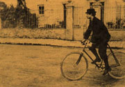 Alfred Jarry on bike