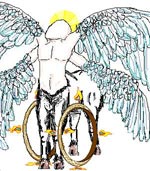 cherubim riding on similar contraptions