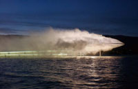 Liz Diller and Ric Scofidio,Blur Building by night