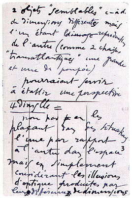 Verso of the "Postcard" from The White Box of 1967, 1914-23