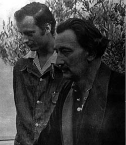 Salvador Dalí with Timothy Phillips, early 1960's 