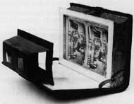 Stereo-Viewer and
book with cards in one gadget