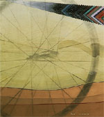 The shadow of Bicycle Wheel