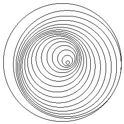 Fac Simile of the spiralling motion visible 