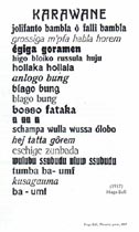 Text of Hugo Ball’s ‘Karawane’
